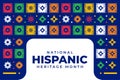 Hispanic Heritage Month Background Design Vector Collection Royalty Free Stock Photo