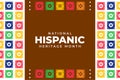 Hispanic Heritage Month Background Design Vector Collection Royalty Free Stock Photo