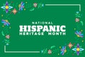 Hispanic Heritage Month Background Vector Design Royalty Free Stock Photo