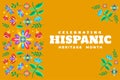 Hispanic Heritage Month Background Vector Design Royalty Free Stock Photo