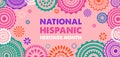 Hispanic heritage month. Vector web banner, poster, card for social media, networks. Greeting with national Hispanic Royalty Free Stock Photo