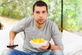 Hispanic male wearing light blue sweater plus Royalty Free Stock Photo