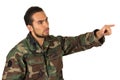 Hispanic military man wearing uniform Royalty Free Stock Photo
