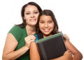 Hispanic Mother and Daughter Ready for School Royalty Free Stock Photo