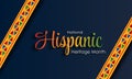 Hispanic National Heritage Month in September and October. Hispanic and Latino culture. Latin American patterns.