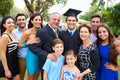 Hispanic Student And Family Celebrating Graduation Royalty Free Stock Photo