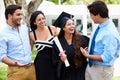 Hispanic Student And Family Celebrating Graduation Royalty Free Stock Photo