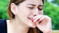 Hispanic Teen Female Crying Royalty Free Stock Photo