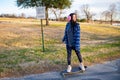 Female skateboarder Royalty Free Stock Photo