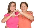 Hispanic teenage girl and her grandmother