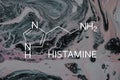 histamine chemical formula of on a blackboard