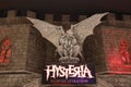 Histeria Haunted Attraction with Gargoyle Creature Statue