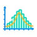 histogram big data color icon vector illustration Royalty Free Stock Photo