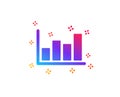 Histogram chart icon. Financial graph. Vector