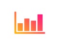 Histogram chart icon. Financial graph. Vector