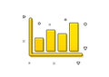 Histogram chart icon. Financial graph. Vector