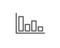 Histogram chart line icon. Financial graph.