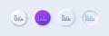 Histogram chart line icon. Financial graph. Line icons. Vector