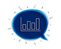 Histogram chart line icon. Financial graph. Vector