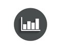 Histogram chart simple icon. Financial graph.