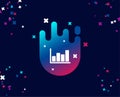 Histogram chart simple icon. Financial graph.