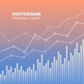 Histogram financial chart. Vector image.