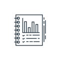 histogram icon vector from data analysis concept. Thin line illustration of histogram editable stroke. histogram linear sign for