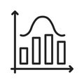 Histogram icon vector image.