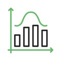 Histogram icon vector image.