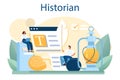 Historian concept. History science, paleontology, archeology. Knowledge of past Royalty Free Stock Photo