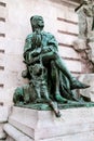 Historian Galeotto Marzio statue at the Royal Palace in Budapest Royalty Free Stock Photo