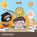 Historian occupation vector Royalty Free Stock Photo
