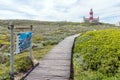 Historic Agulhas lighthouse at the southern-most tip of Africa Royalty Free Stock Photo