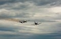 Historic Airplanes In Mid-Air Royalty Free Stock Photo