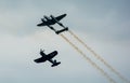 Historic Airplanes In Mid-Air Royalty Free Stock Photo