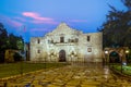 The Historic Alamo at twilight, San Antonio, Texas Royalty Free Stock Photo