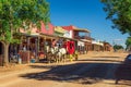 Historic Allen street with a stagecoach in Tombstone, Arizona Royalty Free Stock Photo