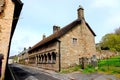 Historic almshouses in English town. Royalty Free Stock Photo