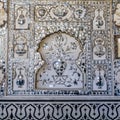 Ancient fortress, Amer fort, Shish Mahal, architectural detail, Jaipur, Rajasthan, India.