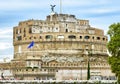 Historic ancient Castle of Saint Angel in Rome Royalty Free Stock Photo