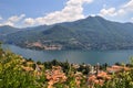 Moltrasio town looking toward Torno on Lake Como Italy