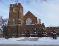 Anglican Church With Clinker Bricks In Edmonton Alberta Royalty Free Stock Photo