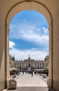 The historic Arc Here city gate on the Place Stanislas square in the city center of Nancy