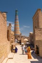 Historic architecture of Itchan Kala, walled town of city of Khiva, Uzbekistan