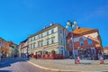 Historic architecture of Palackeho Square, on March 9 in Kutna Hora, Czech Republic