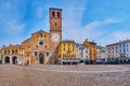 Historic architecture of Piazza della Vittoria, Lodi, Italy Royalty Free Stock Photo