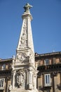 Historic architecture in Saint Dominic square in Naples, Italy