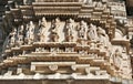 Historic architecture, stone carving at jagdish temple, udaipur rajasthan, india. Royalty Free Stock Photo