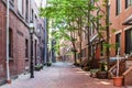 Historic Archway Street in Boston, MA Royalty Free Stock Photo