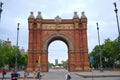 Historic Arco de Triunfo gate in Barcelona, Spain